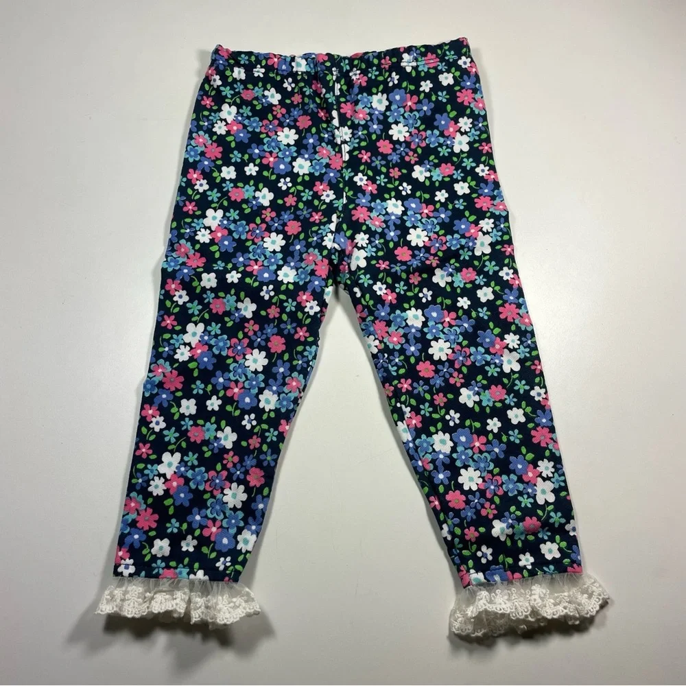 NWT Nannette 3pc Long Tee, Screen Print LS Top And Denim Vest Size 3T - Picture 9 of 9